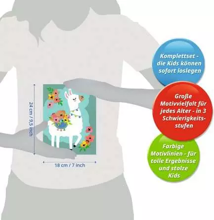 CreArt No Probllama - Malen nach Zahlen für Kinder ab 7 Jahren