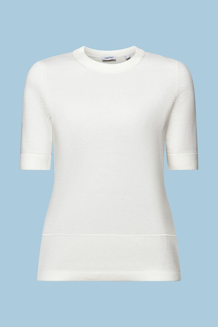 Kurzärmliger Pullover mit Rundhalsausschnitt