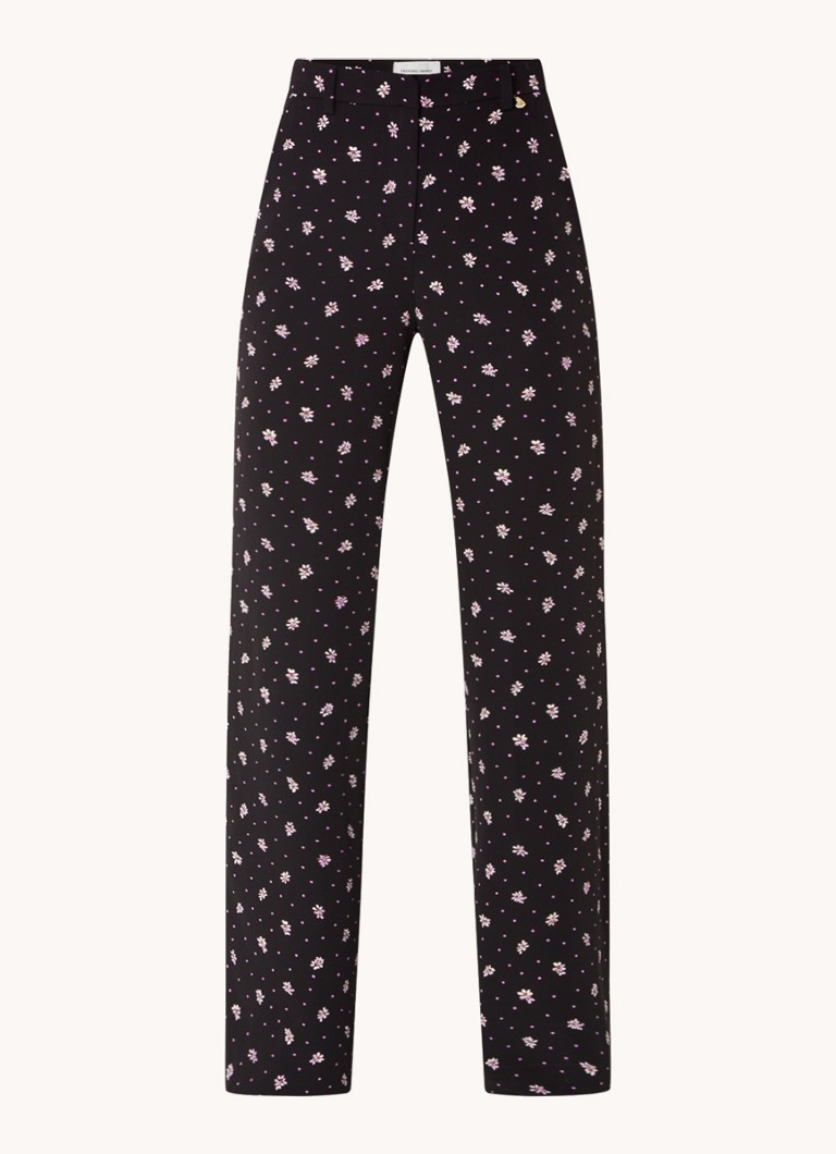 Fabienne Chapot Puck high waist wide fit trousers with floral print