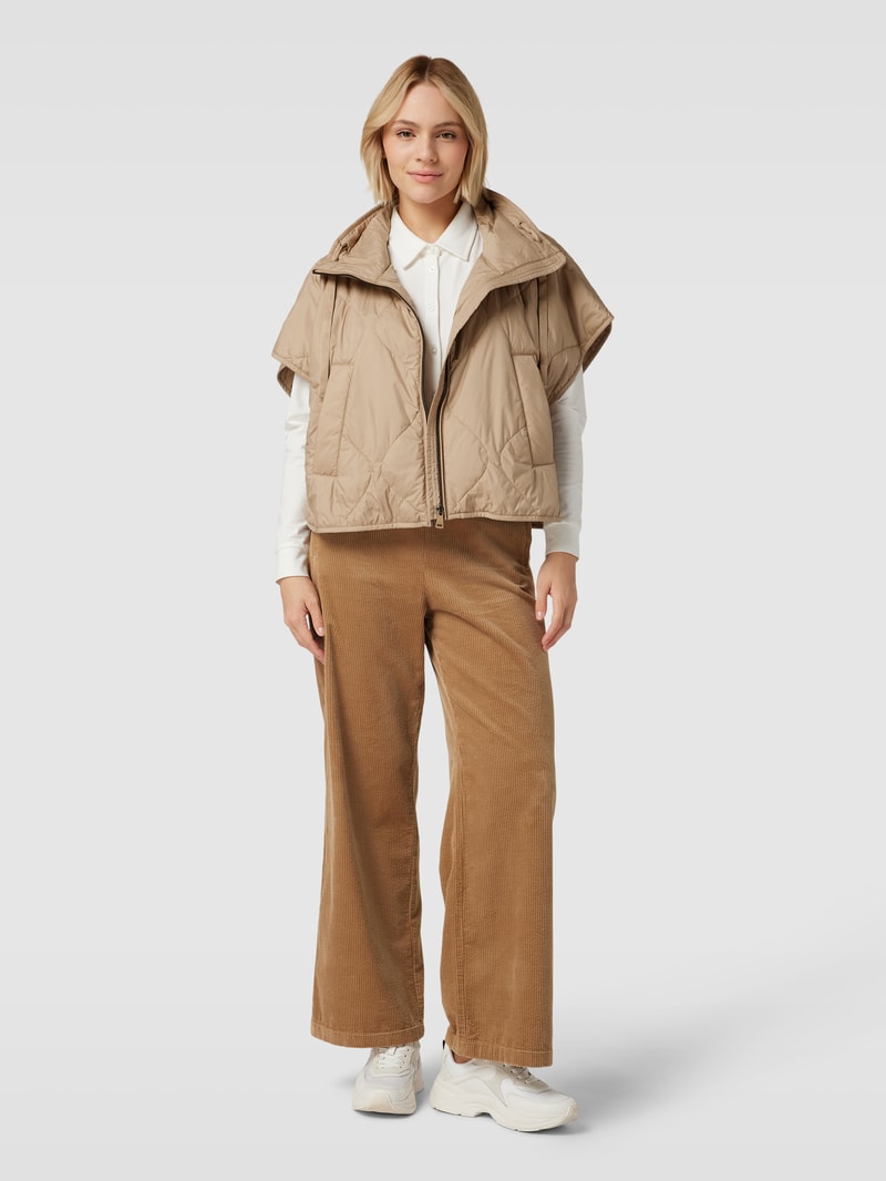 Steppweste mit Stehkragen Modell 'ADELCHI' in camel