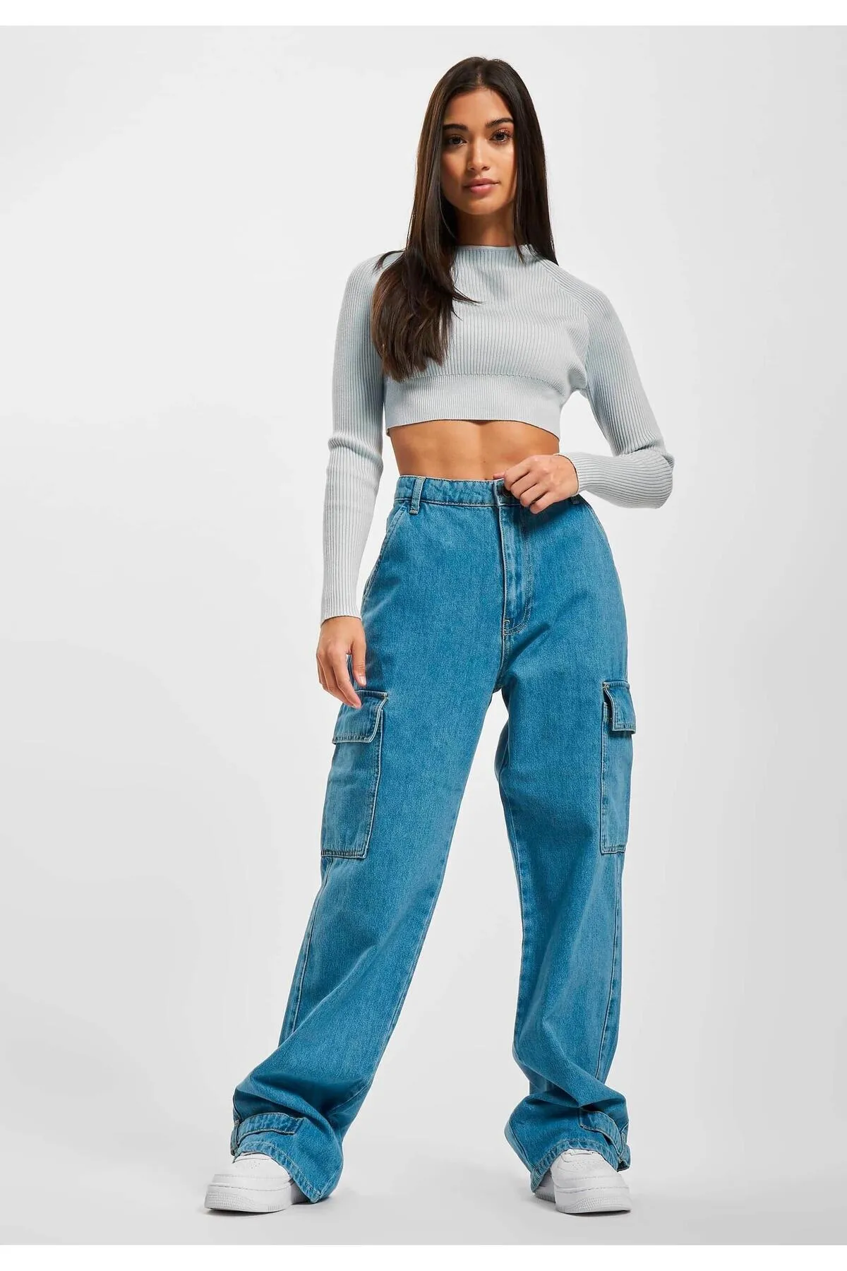DEF  Damen DEF Cargohose Denim
