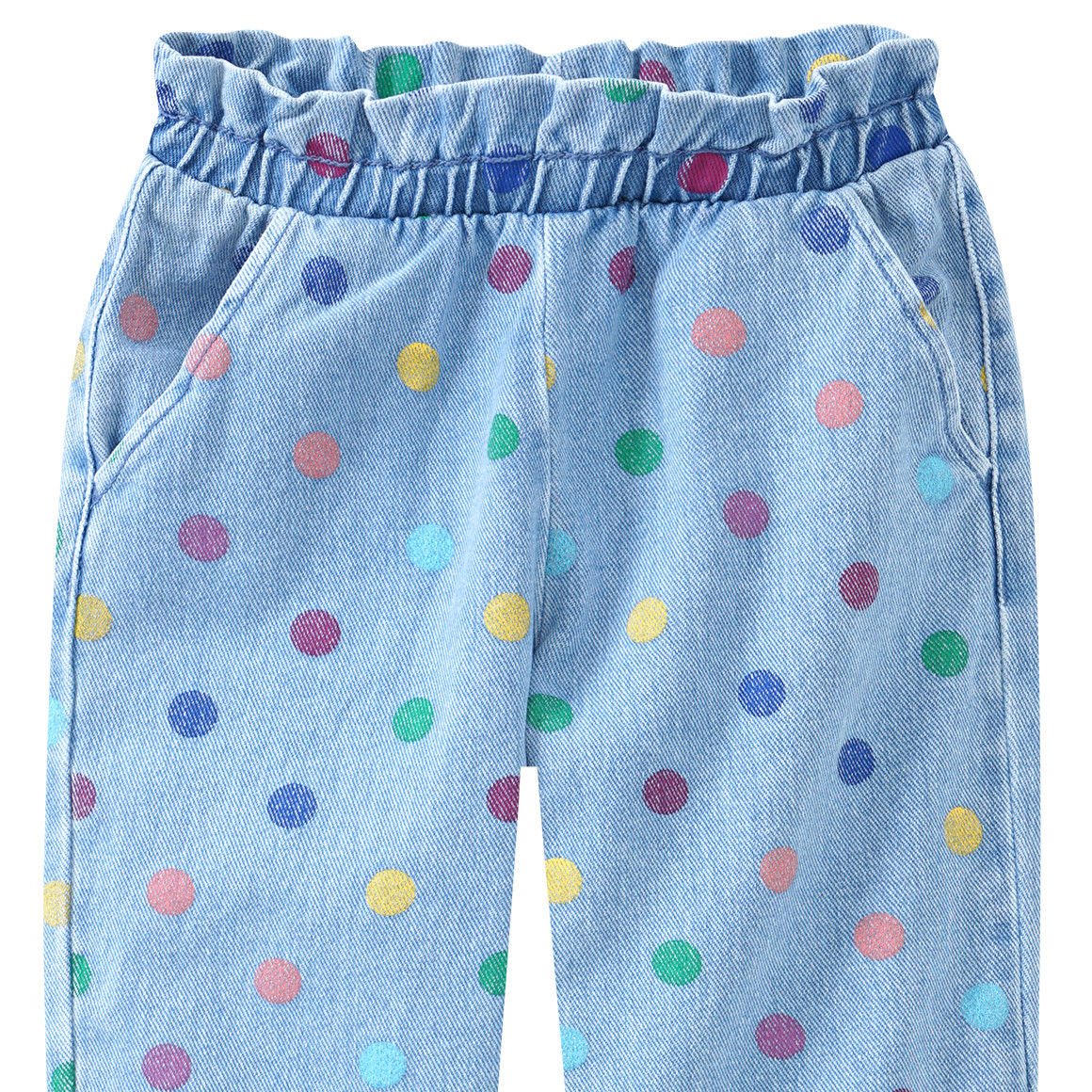 Mädchen Jeans mit bunten Punkten allover