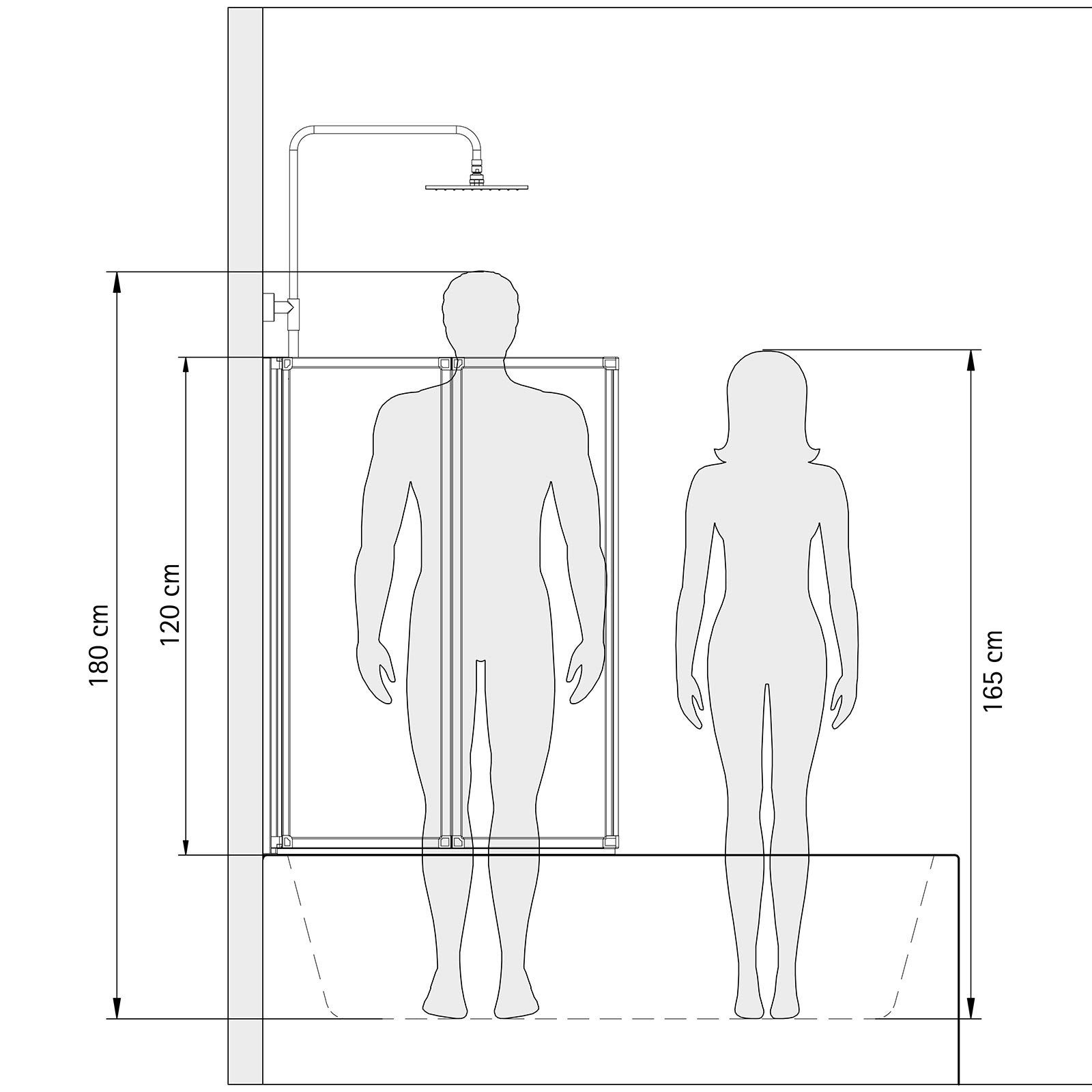 Schulte Badewannenaufsatz Smart BxH: 87 x 120 cm, 3 mm Sicherheitsglas, (2 tlg), zum Kleben - ohne Bohren in die Fliese, inkl. Klebe-Montage-Set