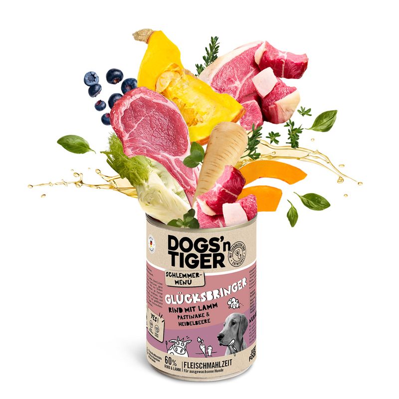Sparpaket Dogs'n Tiger Schlemmermenü für Hunde 12 x 400 g