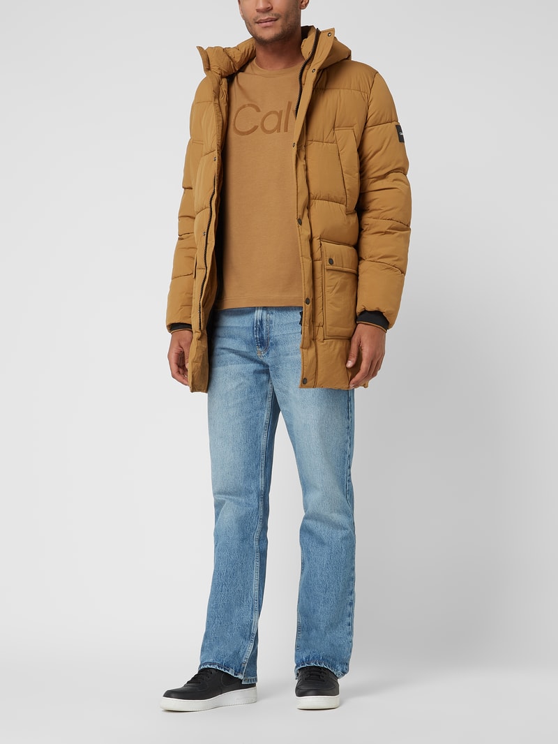 Steppjacke mit Kapuze Modell 'CRINKLE' in camel