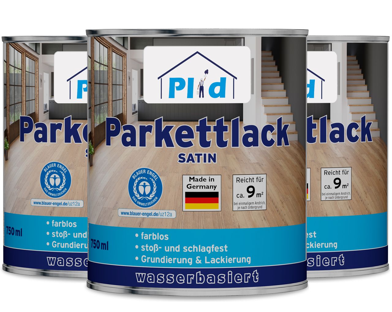 Plid Premium Parkettlack Parkettsiegel Klarlack Farblos Seidenglänzend