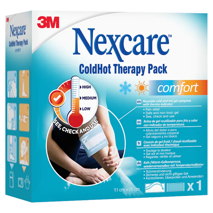Nexcare ColdHot Therapy Pack Comfort, herbruikbaar koud- en warm gelpak, 11x26cm