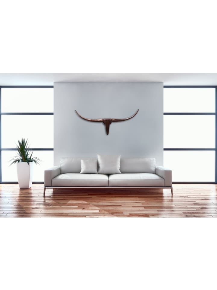 KADIMA DESIGN Deko Geweih Bull M WL1.394 100 cm Aluminium Design Hörner, in Bronze günstig kaufen 100 x 6 x 40 cm