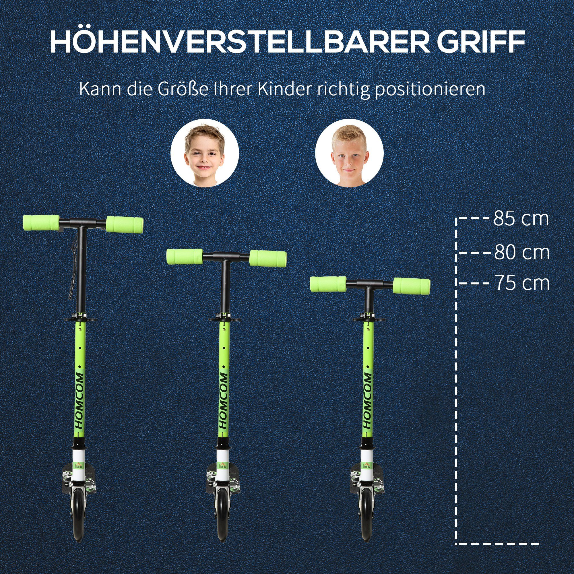 HOMCOM Scooter Kinderscooter, für Kinder von 4 bis 8 Jahre