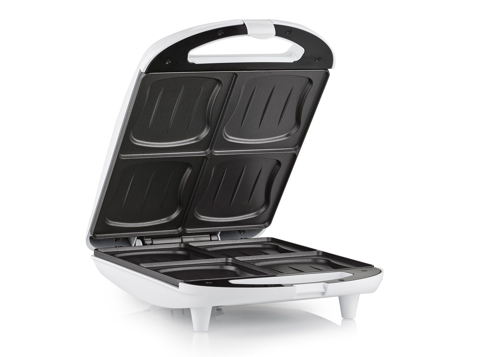 Tristar Sandwichmaker, 1300 W, Großer XXL 4er Toaster Panini-Maker Grill Snackmaker mit Gabel