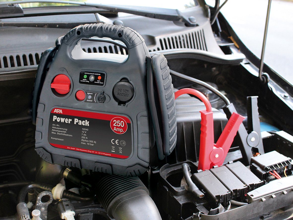 APA Power Pack Starthilfegerät, bis 500 Ampere, mit Kompressor