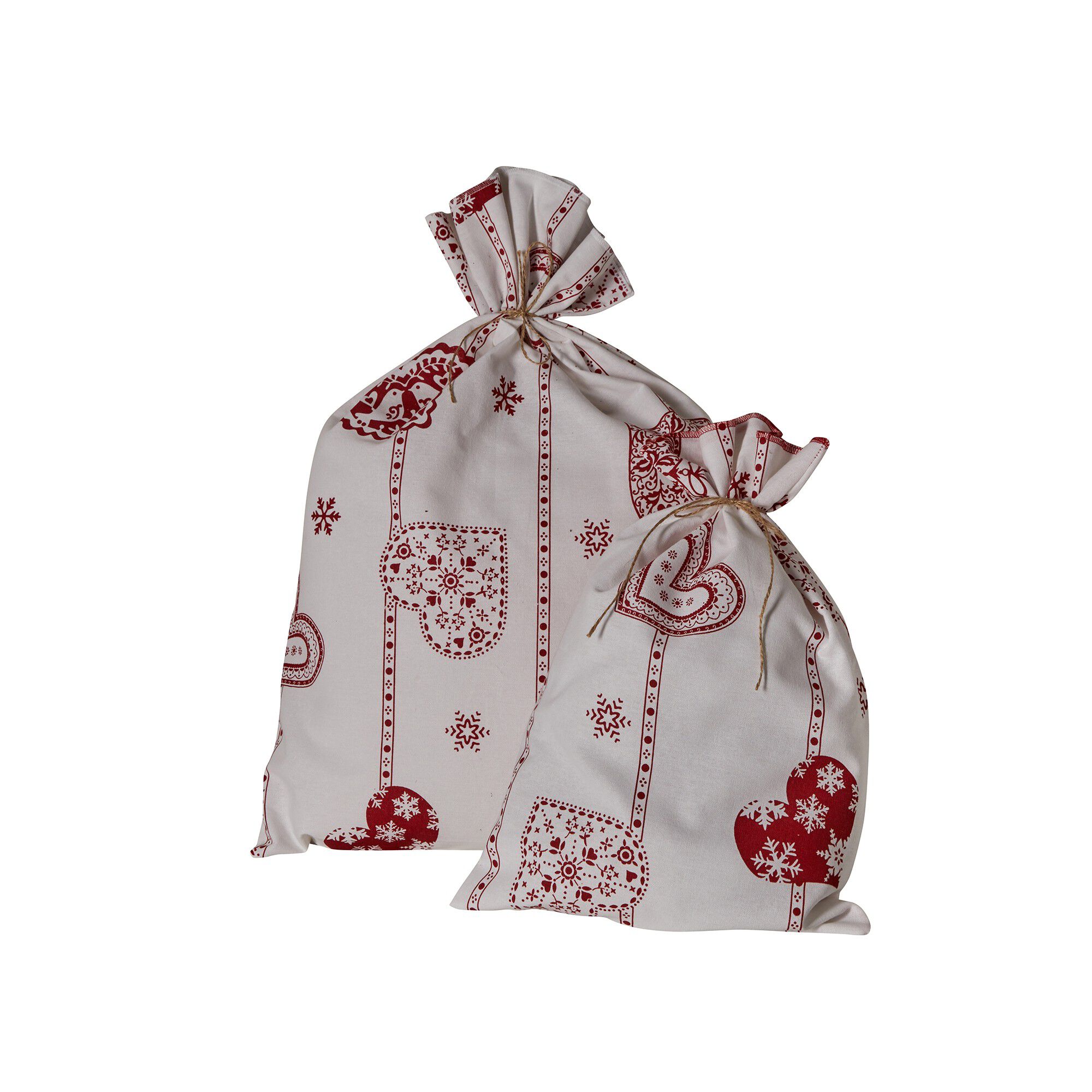 Lot de 2 pochettes emballage cadeau upcyclées M + L