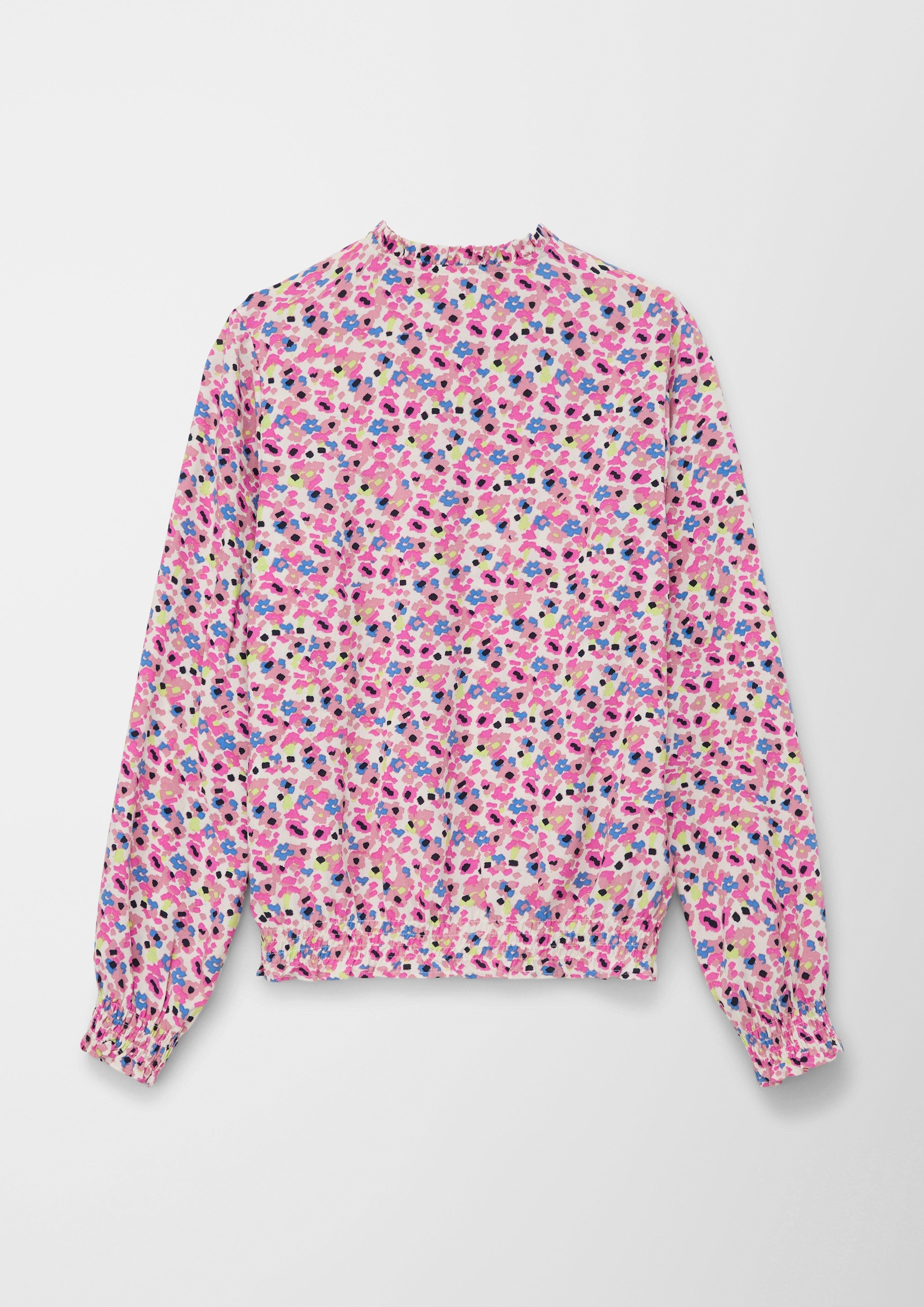 s.Oliver Langarmbluse Viskosebluse mit Smok-Details Smok-Detail