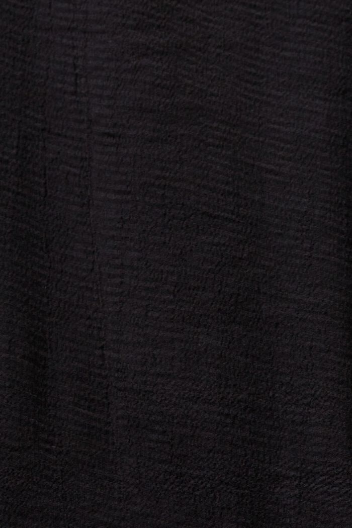Crêpe-Bluse mit V-Ausschnitt