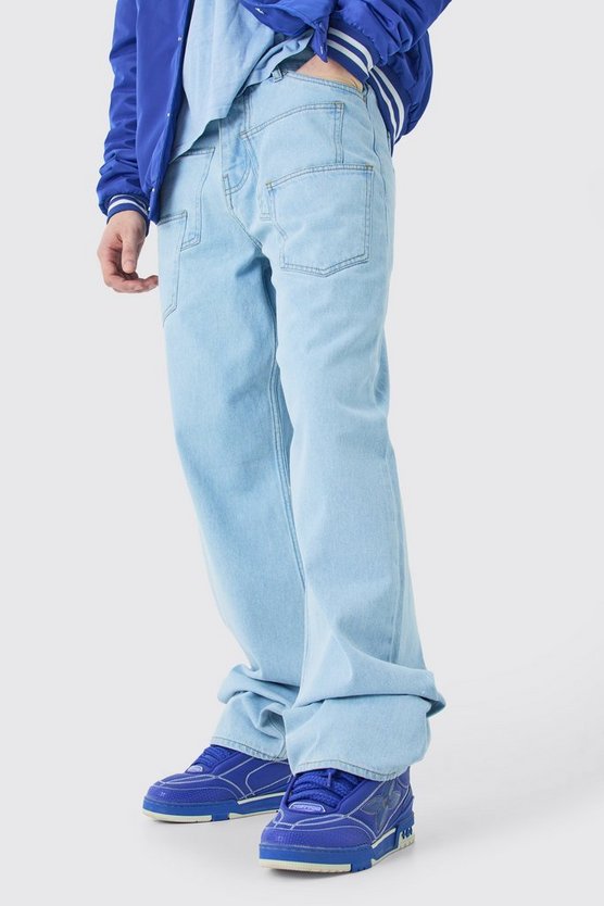 Tall lockere Jeans mit Acid-Waschung