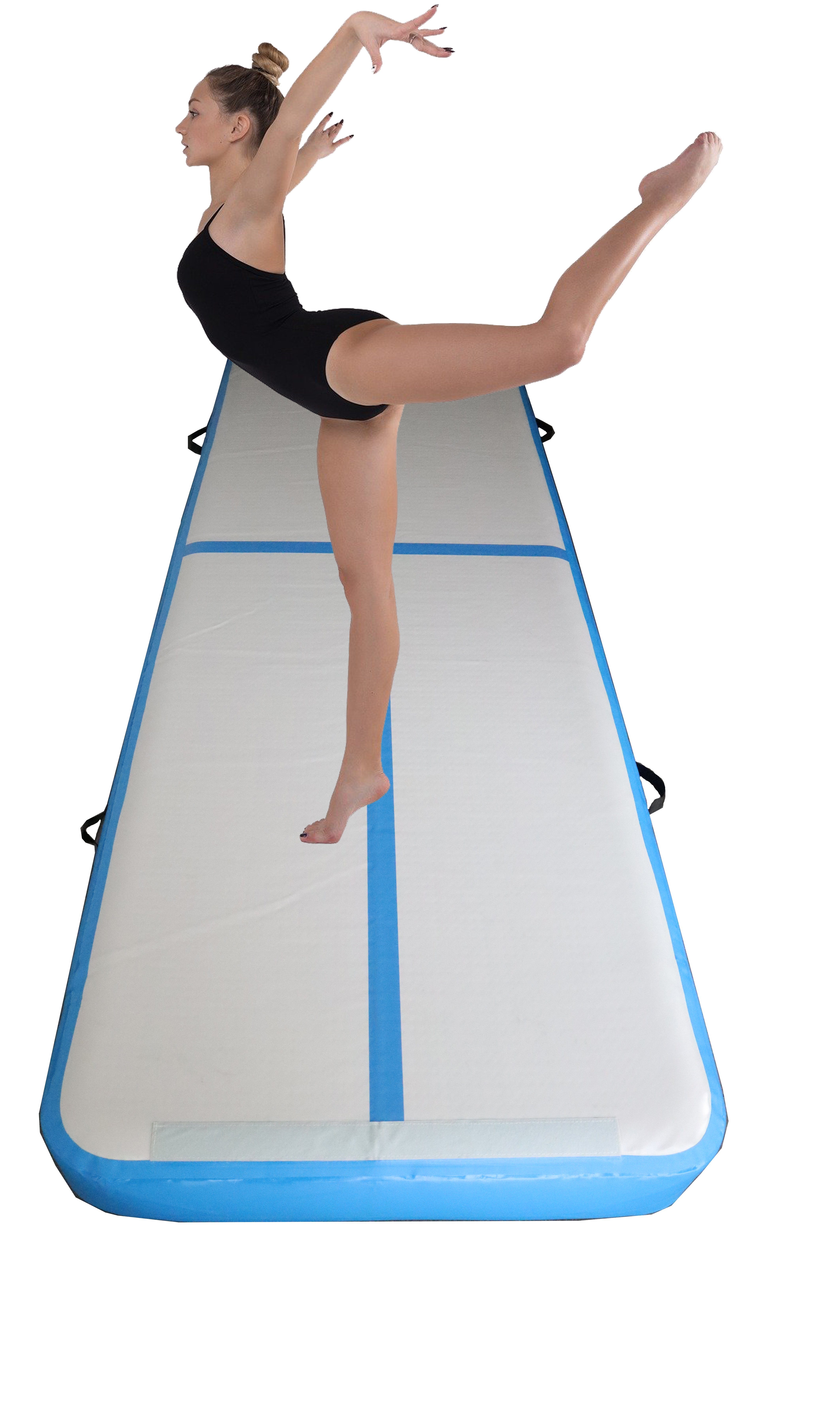 ELLUG Bodenturnmatte Airtrack/Tumbling/Gymnastik Matte Turnmatte, aufblasbar, L.: 3/4/5m H.: 10/20cm inkl. elektr. Pumpe/Tasche/Reperaturset