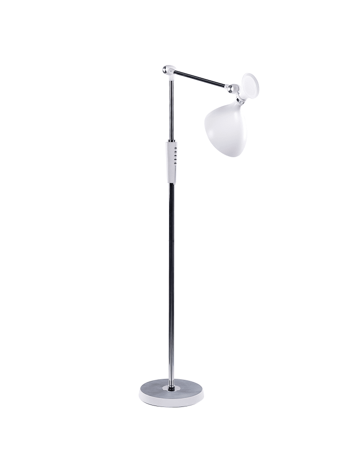 Beliani Stehleuchten ANDROMEDA in Weiß/Schwarz/Silber - (W) 52 x (H) 169 x (L) 26 cm günstig kaufen onesize