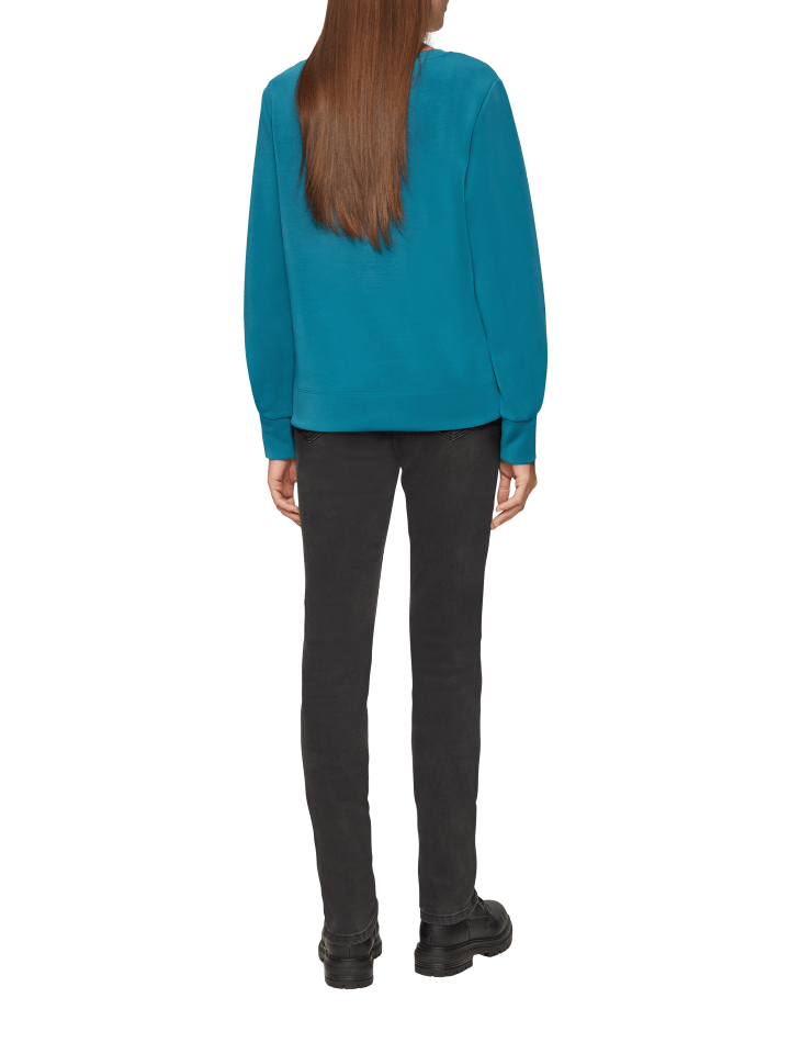 s.Oliver Sweatshirt langarm in Petrol günstig kaufen