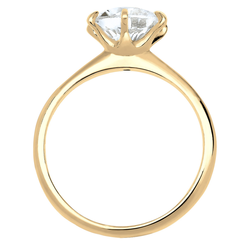 Elli Elli Bague Femmes Fiançailles avec Cristaux en Argent Sterling 925 Bague