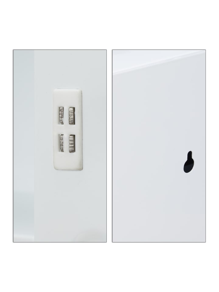 relaxdays Medizinschrank in Weiß - (B)52,5 x (H)53 x (T)19,5 cm günstig kaufen onesize