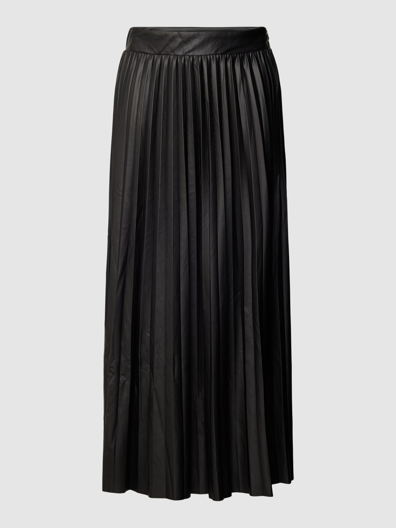 Rock mit Plisseefalten Modell 'ANINA' in schwarz