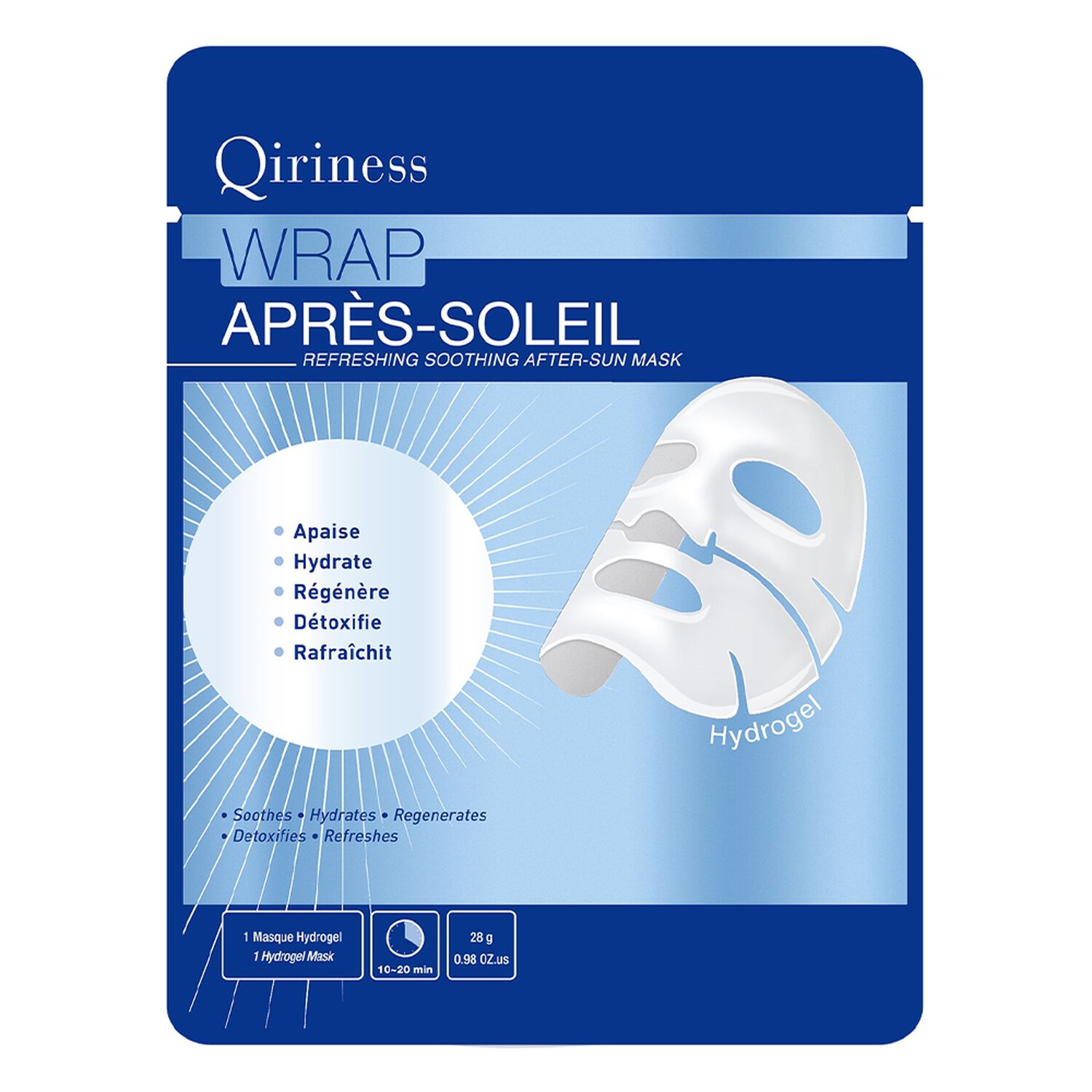 Qiriness Après-Soleil Masque Wrap Après-Soleil Apaisant Rafraîchissant