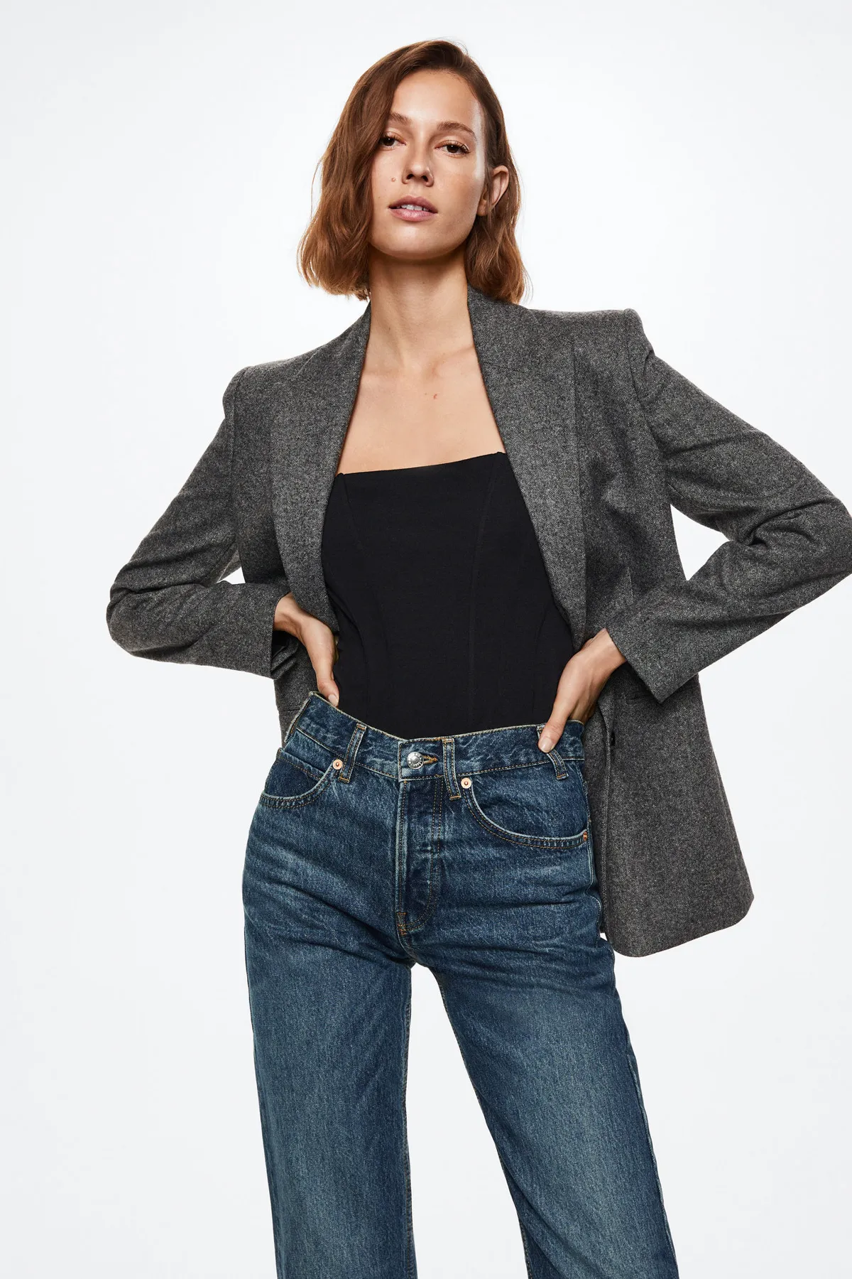 MANGO  37007762 Jeans Dunkel Vintage Blau