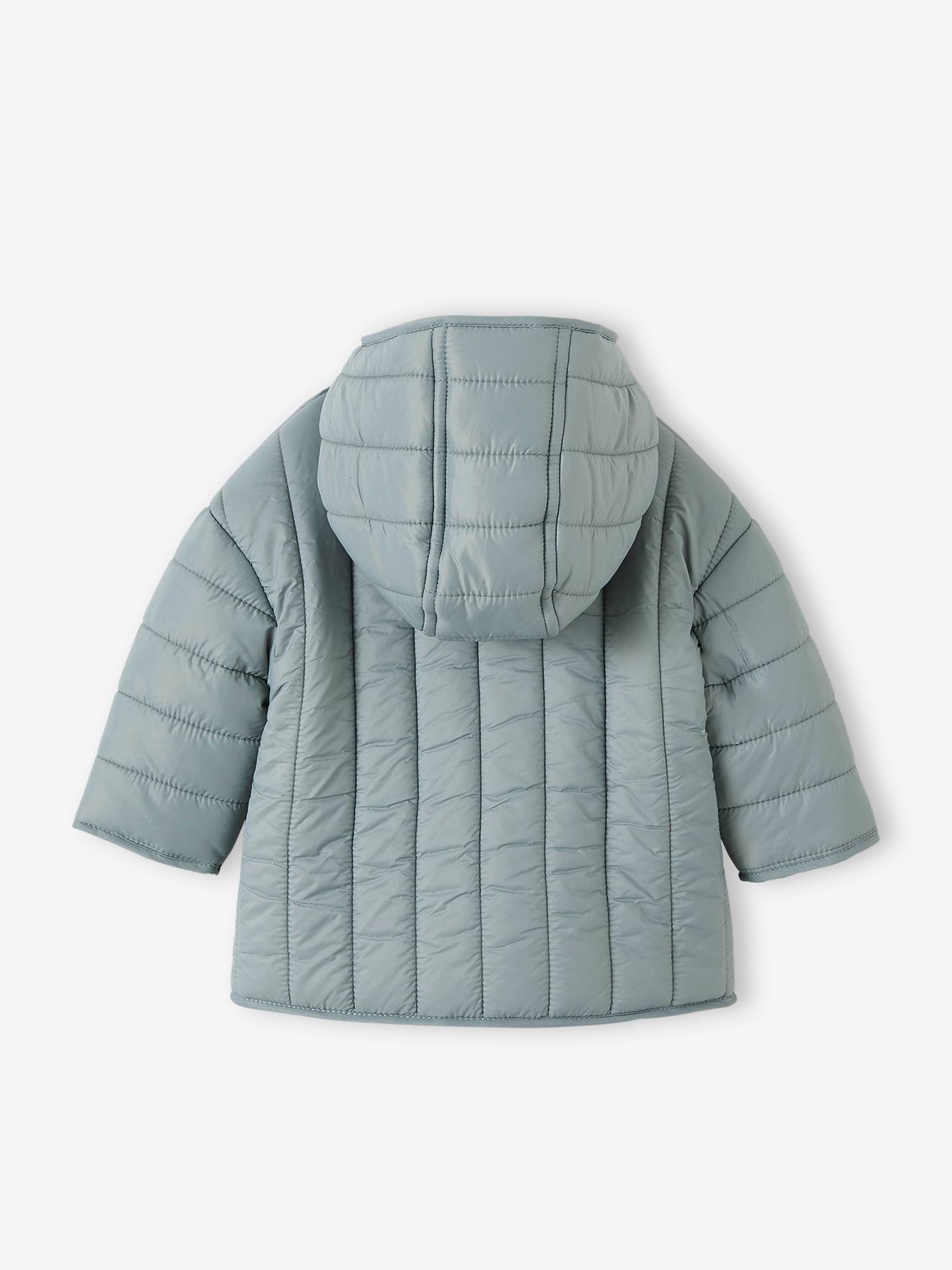 Manteau bébé matelassé avec capuche marron