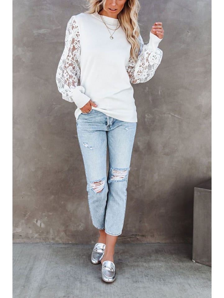 Milan Kiss Bluse in Weiß günstig kaufen