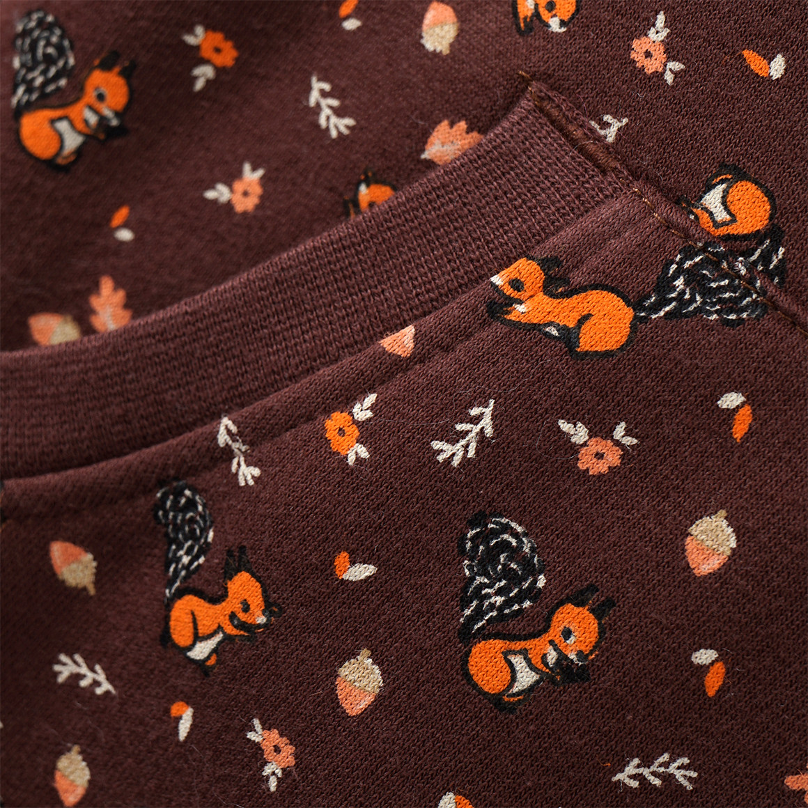 Mädchen Sweatshirt mit Eichhörnchen-Allover