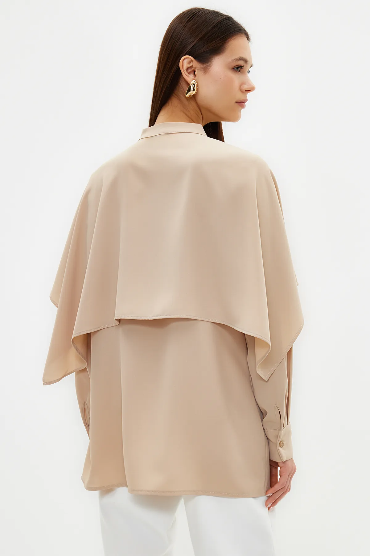 Trendyol Modest  Stone Judge Kragen Krawattenschal Detailliertes gewebtes Hemd TCTSS24TG00001