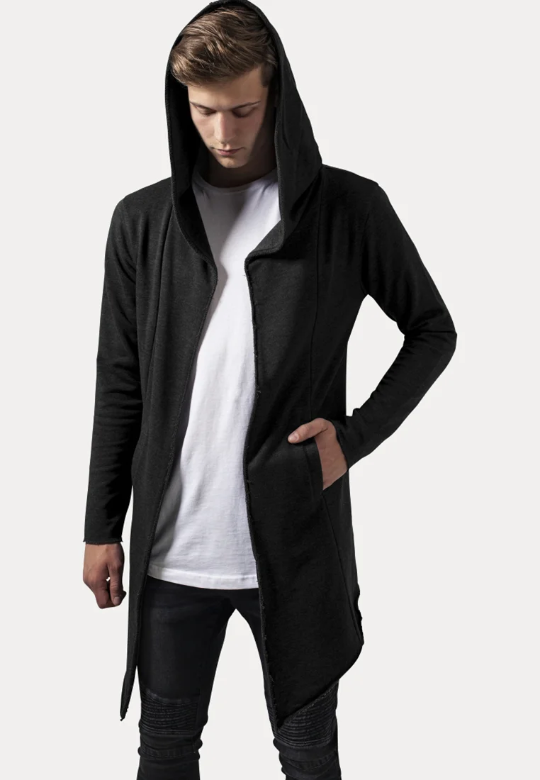 CÁRDIGAN LARGO CON CAPUCHA Y BORDE ABIERTO de Urban Classics - Sudadera con cremallera
