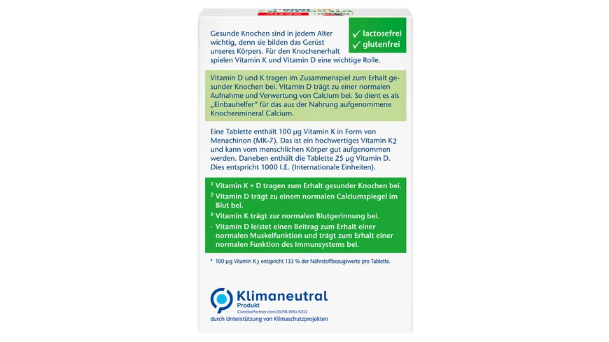 Doppelherz Vitamin K2 + D3 1000 I.E.
