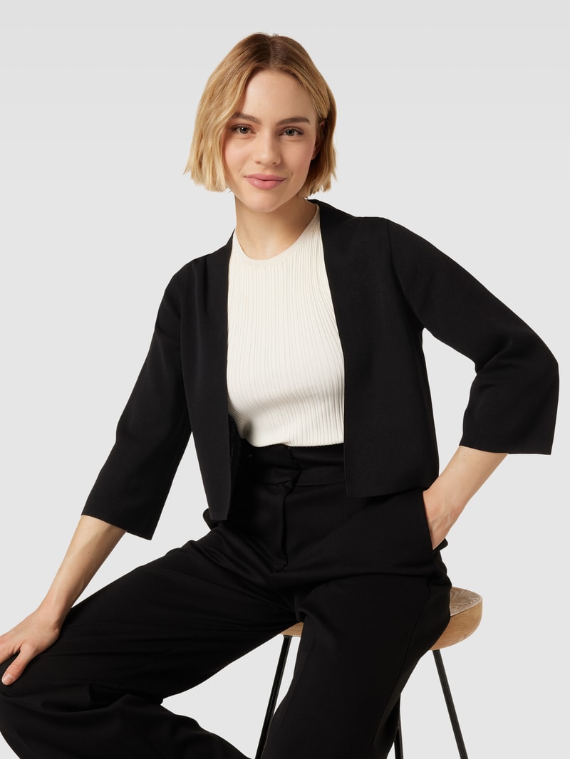 Bolero aus Baumwoll-Mix in schwarz