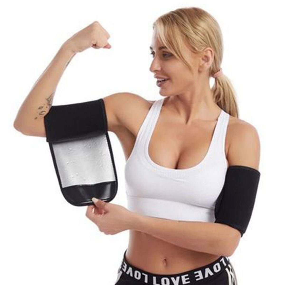 Zeaicos Schweißband Armformer für Frauen Armschneider Abnehmen Wrap für Flabby Arme
