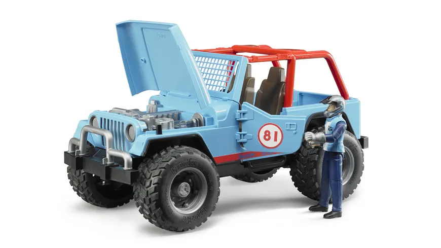 BRUDER - Jeep Cross Country Racer blau mit Rennfahrer 02541