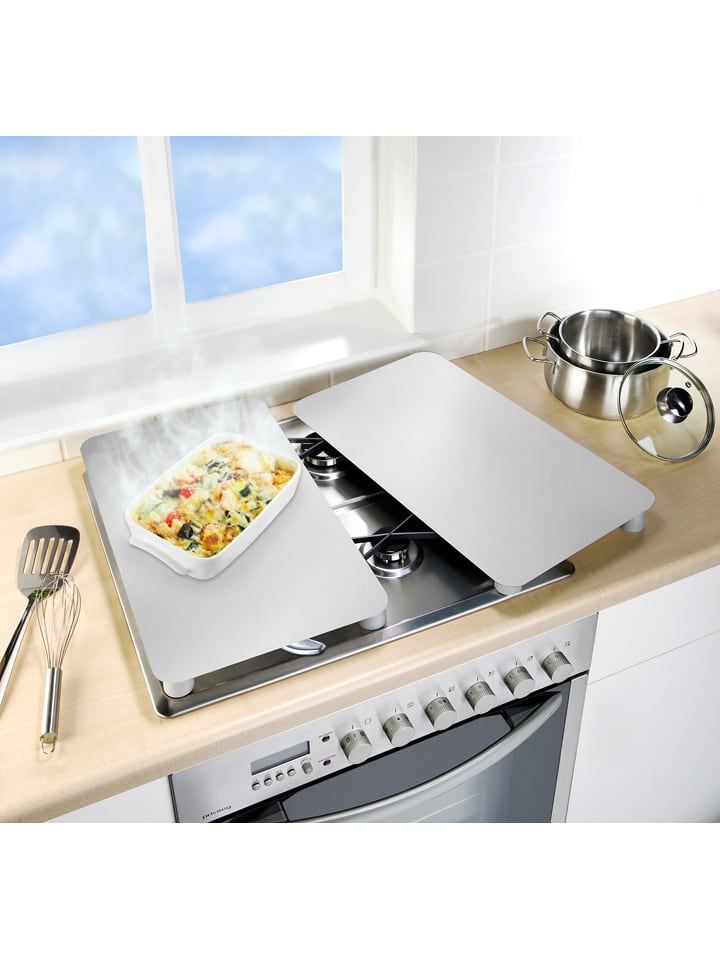 Wenko 2er-Set: Herdabdeckplatten in Silber - (L)30 x (B)52 cm günstig kaufen onesize