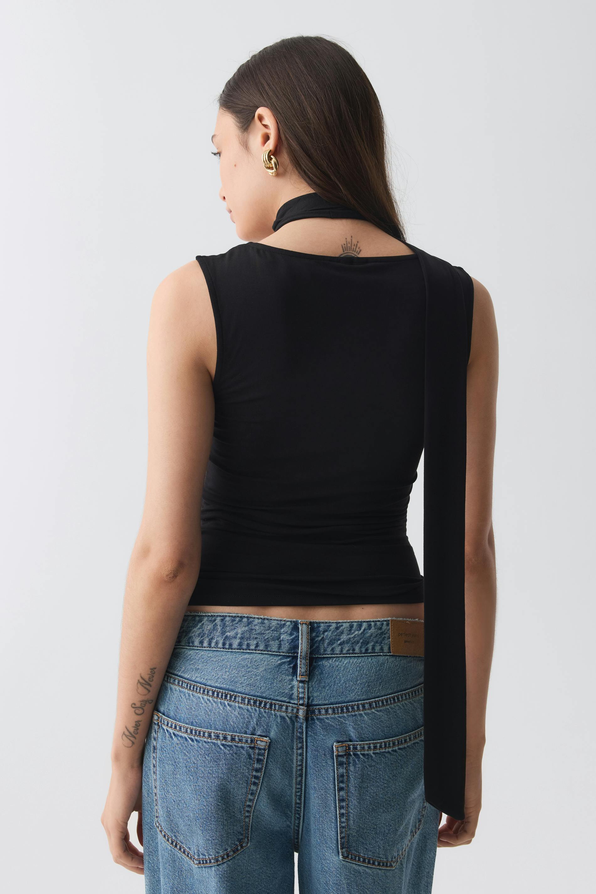 Soft touch scarf tank