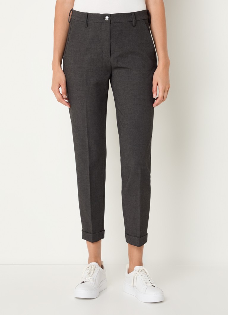 MAC Jeans Korkeavyötäröiset, kapenevat crop-chinot sivutaskuilla