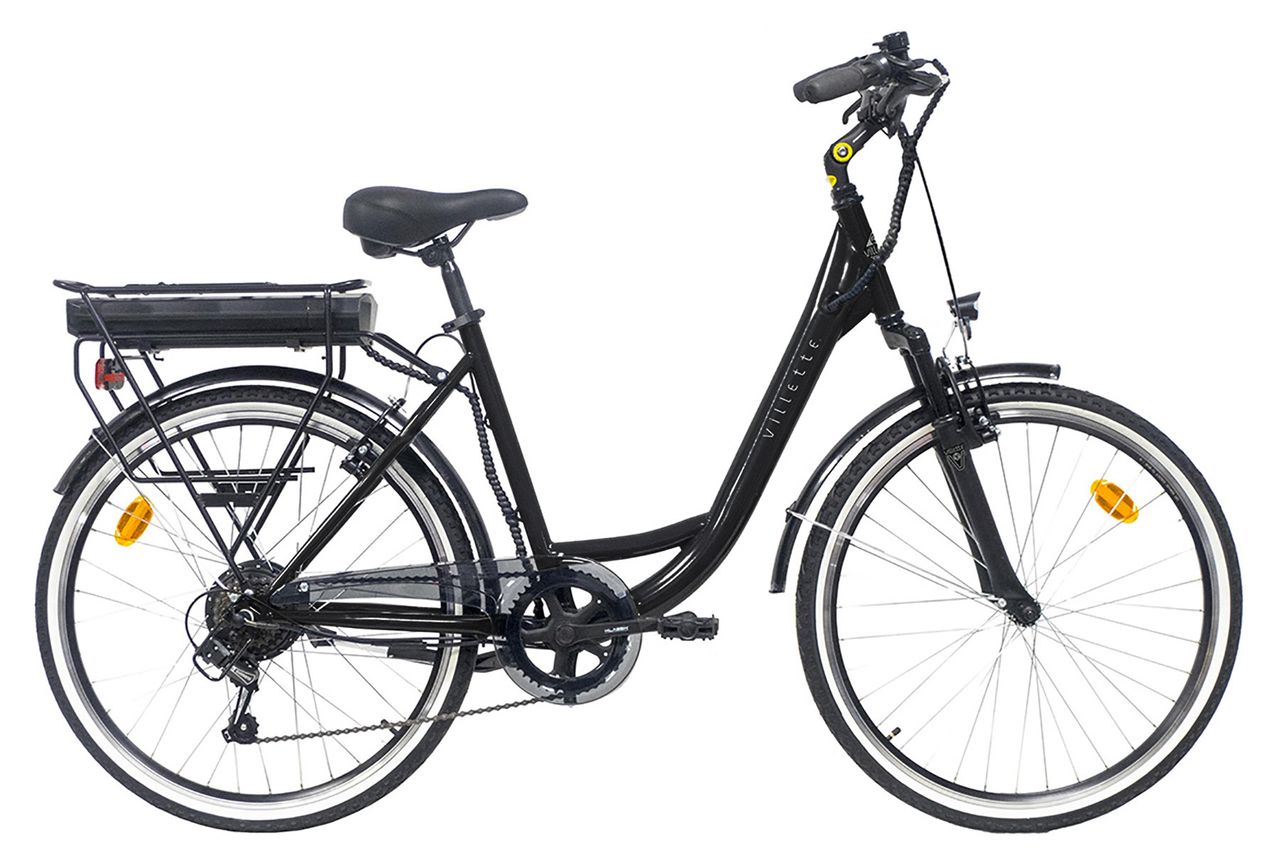 Villette le Petit Bonheur, City E-bike, Damen, 26 Zoll, 6 Gang, schwarz