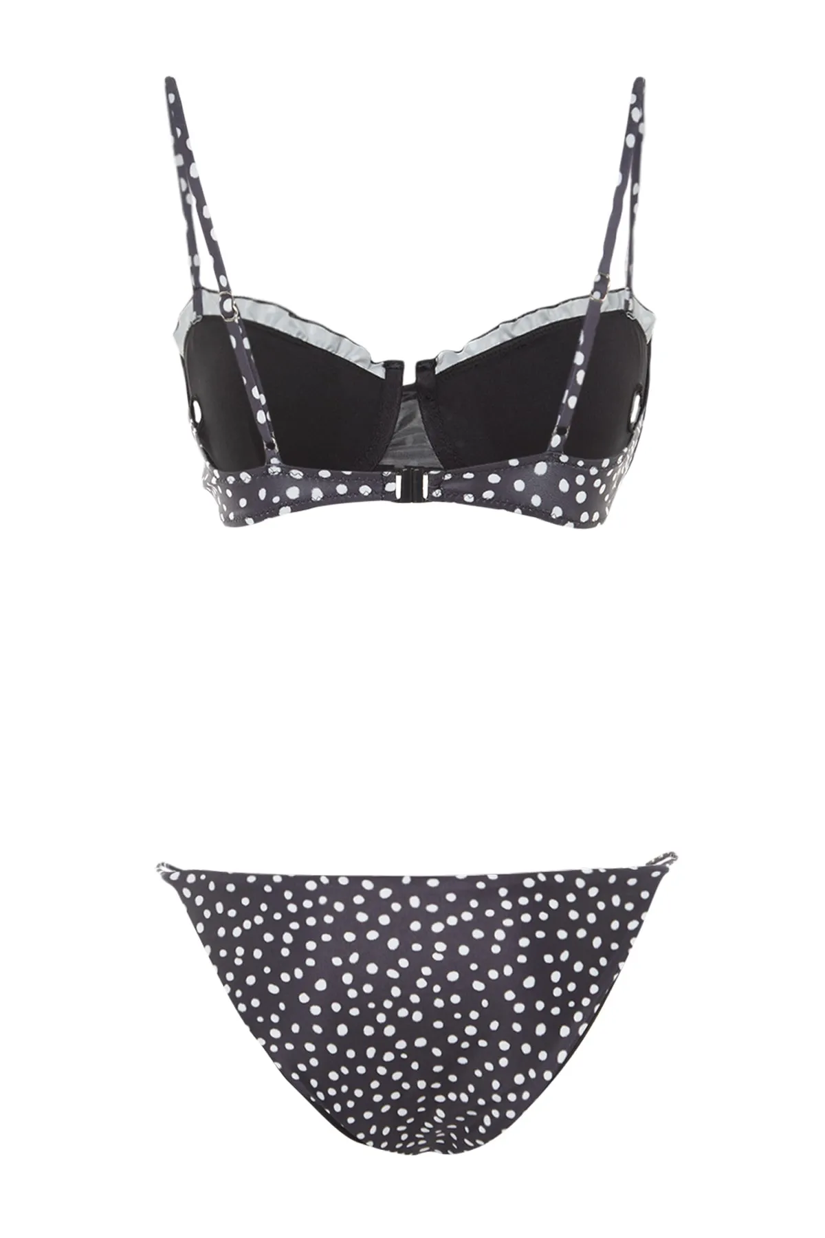 Trendyol Collection  Bikini-Set mit gepunktetem Bügel und Tunnel, normales Bein TBESS23BT00007