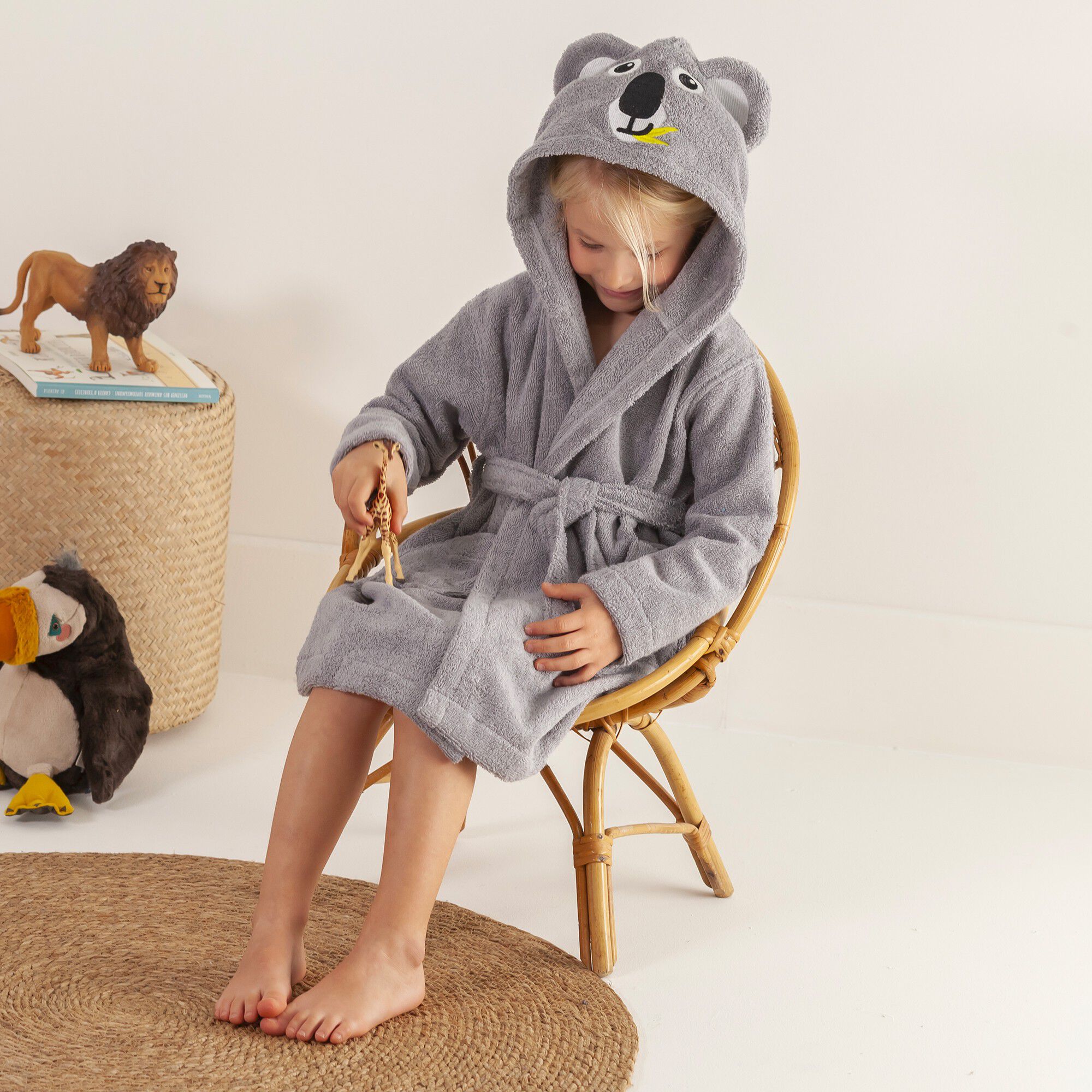 Peignoir de bain enfant koala éponge coton