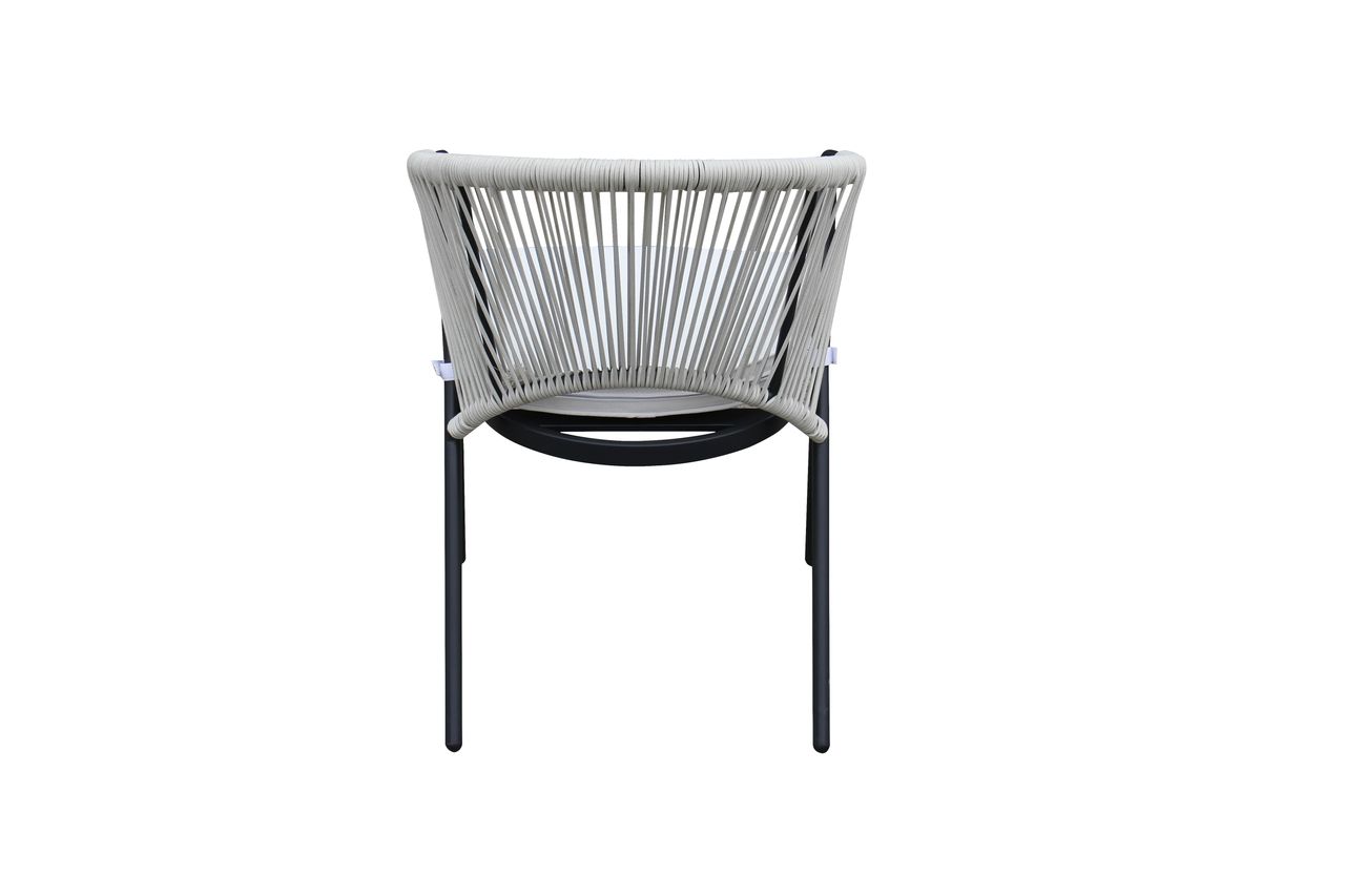 Happy Home Happy Home 5 tlg. Dining Set HGS54-GRA mit Sitzkissen in grau und beige