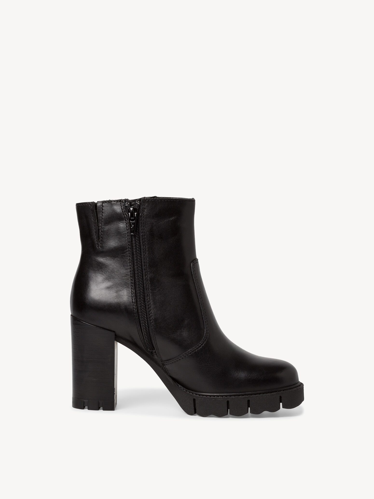 Bottine en cuir - noir