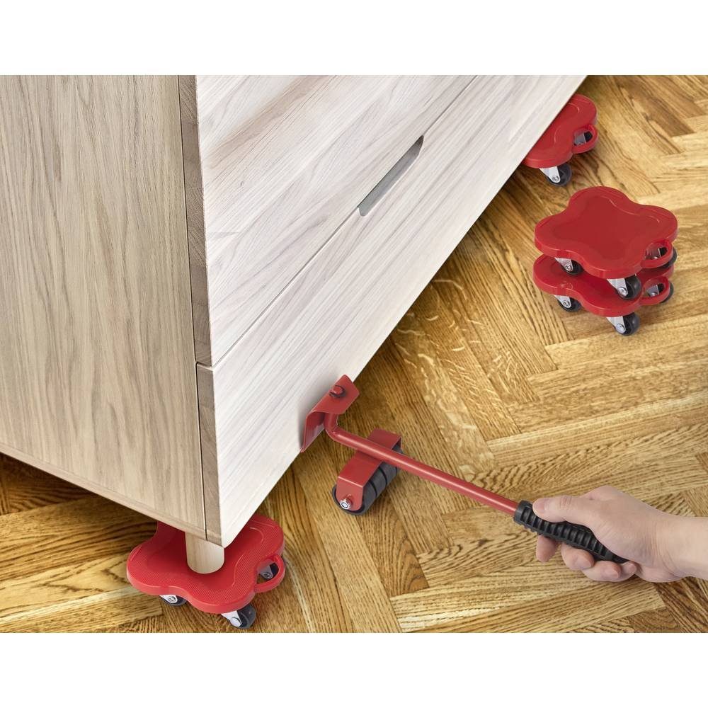 TOOLCRAFT Transportwagen Möbel-Transportrollen, 5teiliges Set 360° drehbar