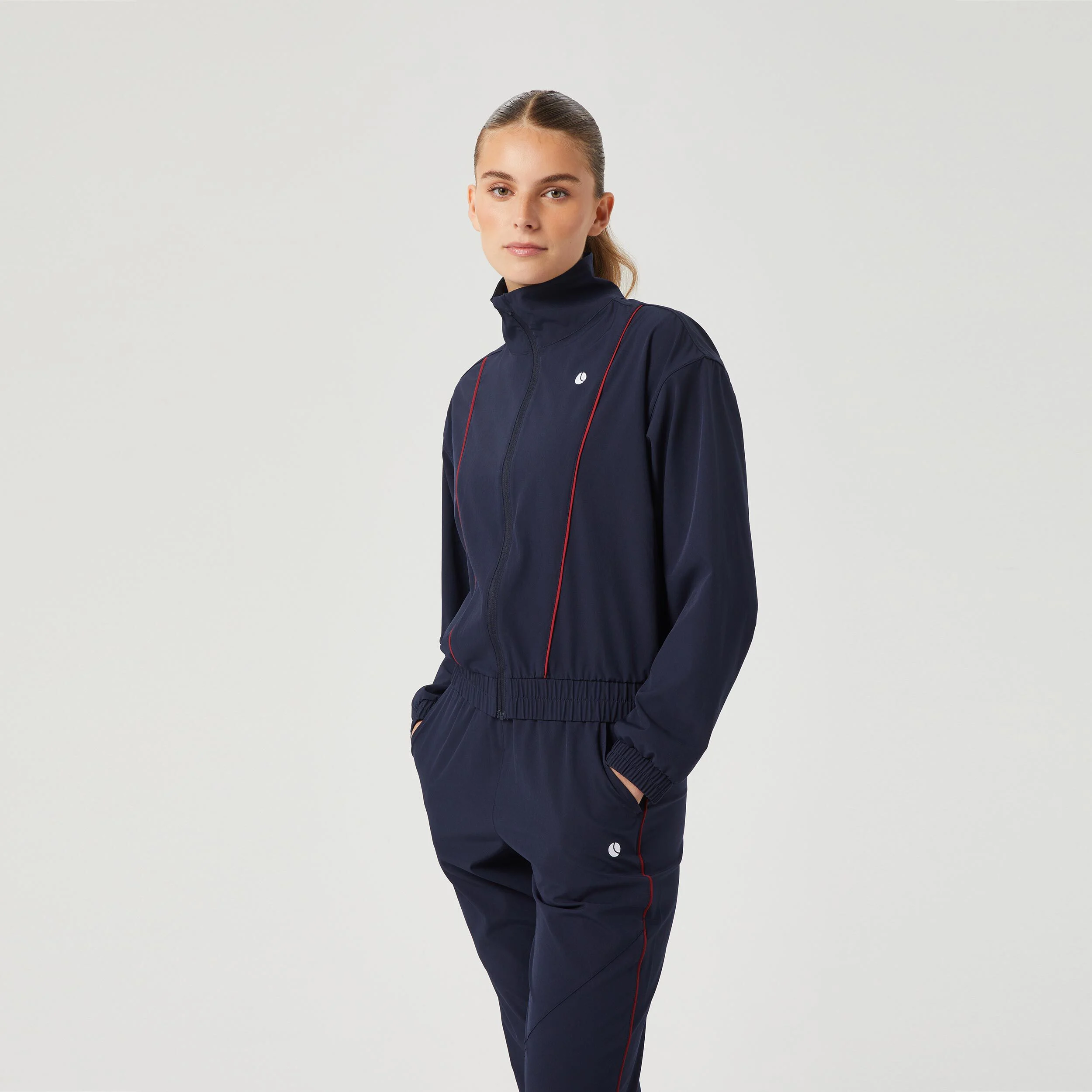 Ace Woven Track Trainingsjacke Damen - Dunkelblau