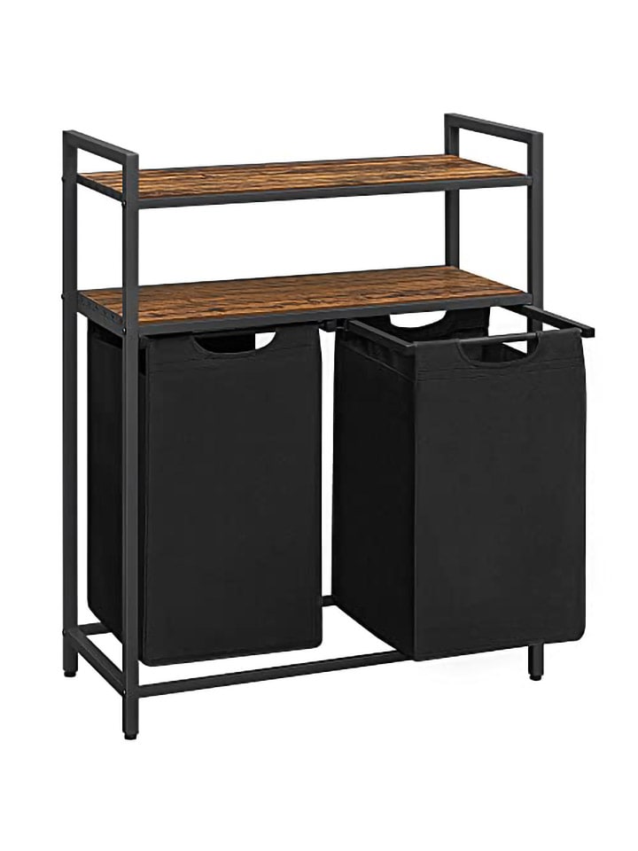 Songmics Wäschekorb in Schwarz/ Braun - (B)73 x (H)91 x (T)33 cm günstig kaufen onesize