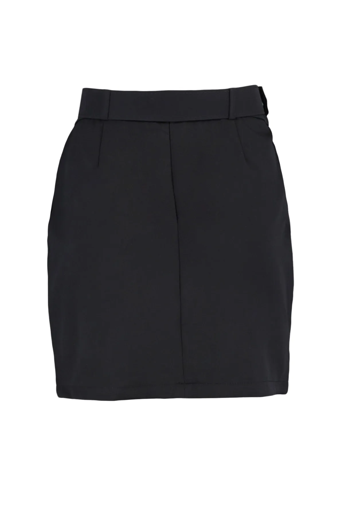 Trendyol Collection  Gerade geschnittener Bleistift-Minirock - Schwarzes Gürteldetail, gewebt, TWOSS19ST0201