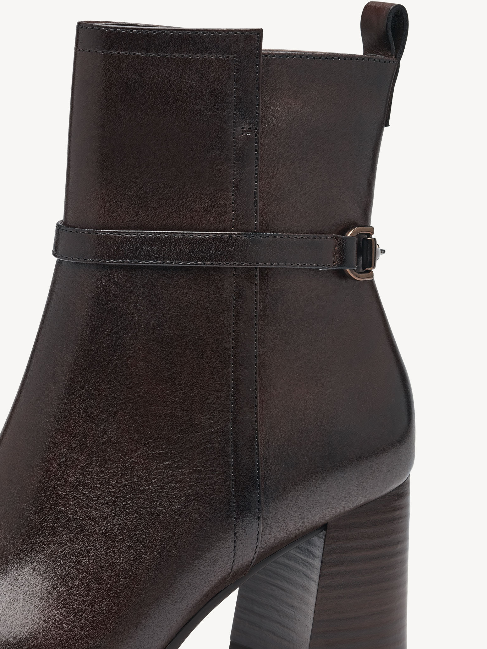 Bottine en cuir - marron