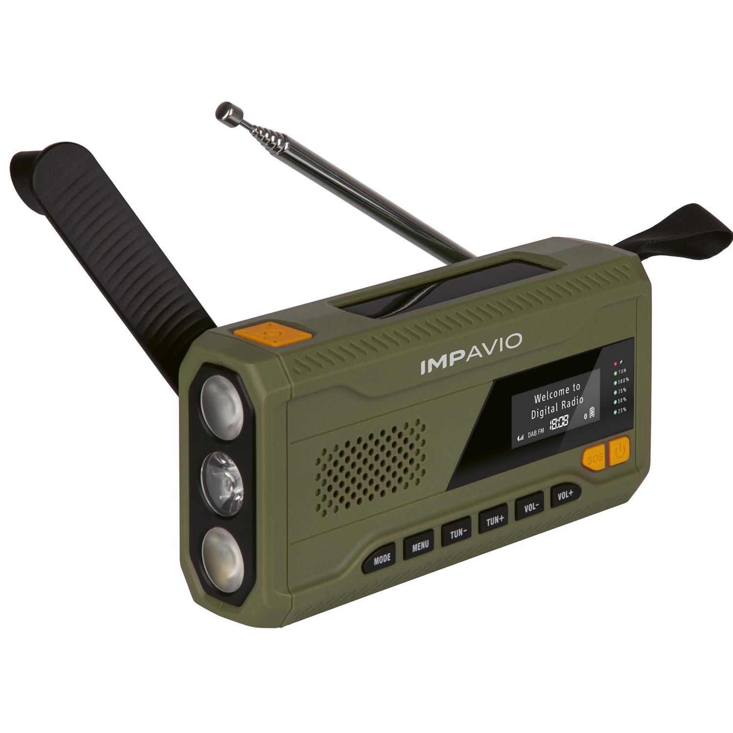 IMPAVIO DAB 1 DAB+/FM Kurbelradio